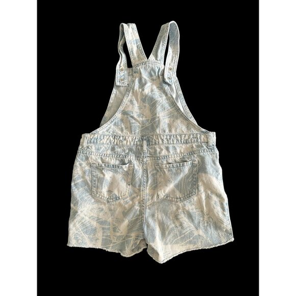 Children’s Place Girls Size 12 Acid Tie Dye Shorts Overall Cotton Denim Pockets - Picture 2 of 7
